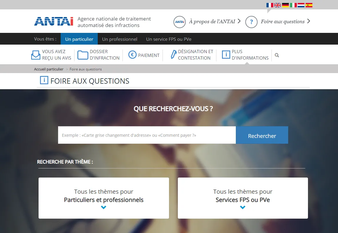 Amendes : la FAQ de l’ANTAI