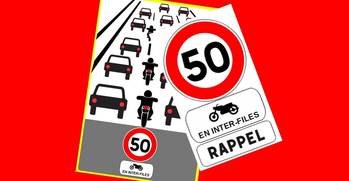 Circulation inter-files des motos : un nouveau panneau sur les routes