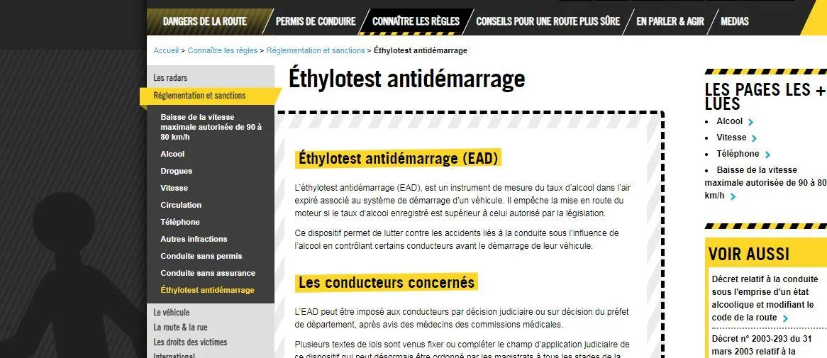 Comment fonctionne un éthylotest antidémarrage ou EAD ?