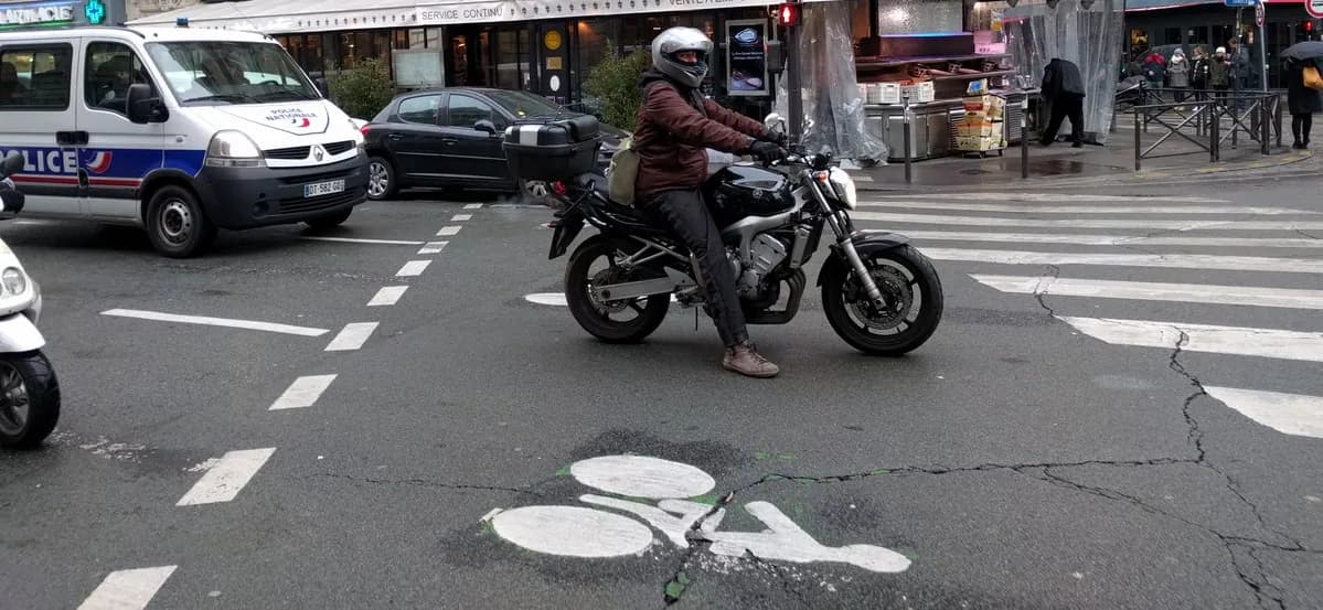 Sas vélo : définition et amende encourue