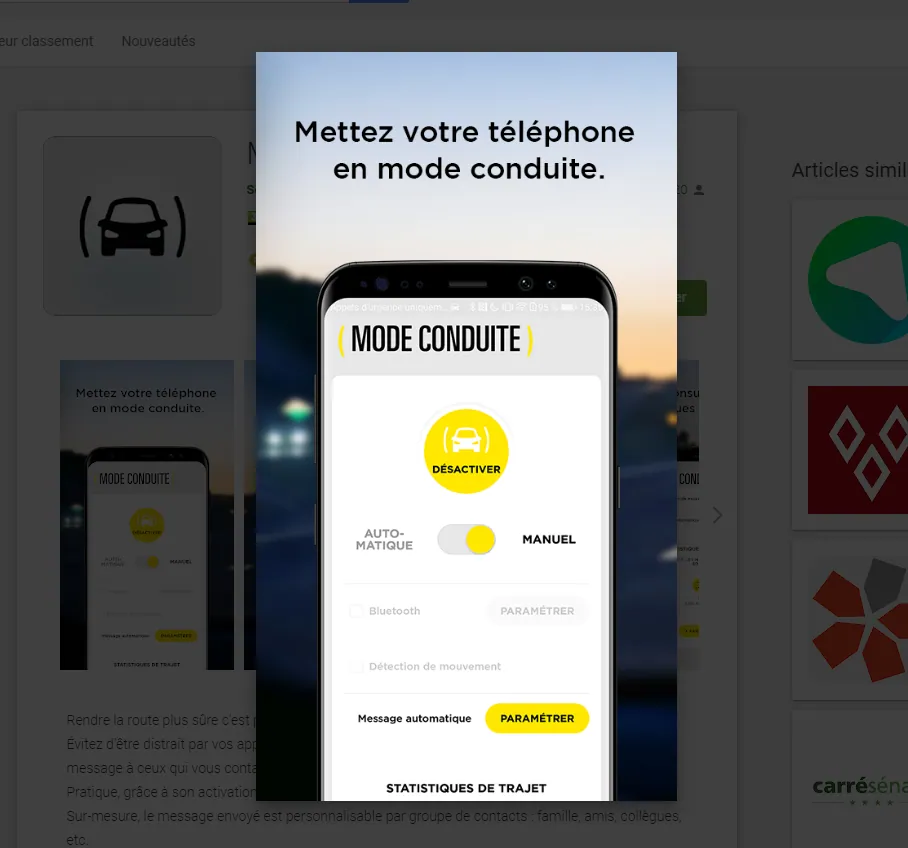 Mode Conduite : l’appli qui réduit l’usage du téléphone au volant